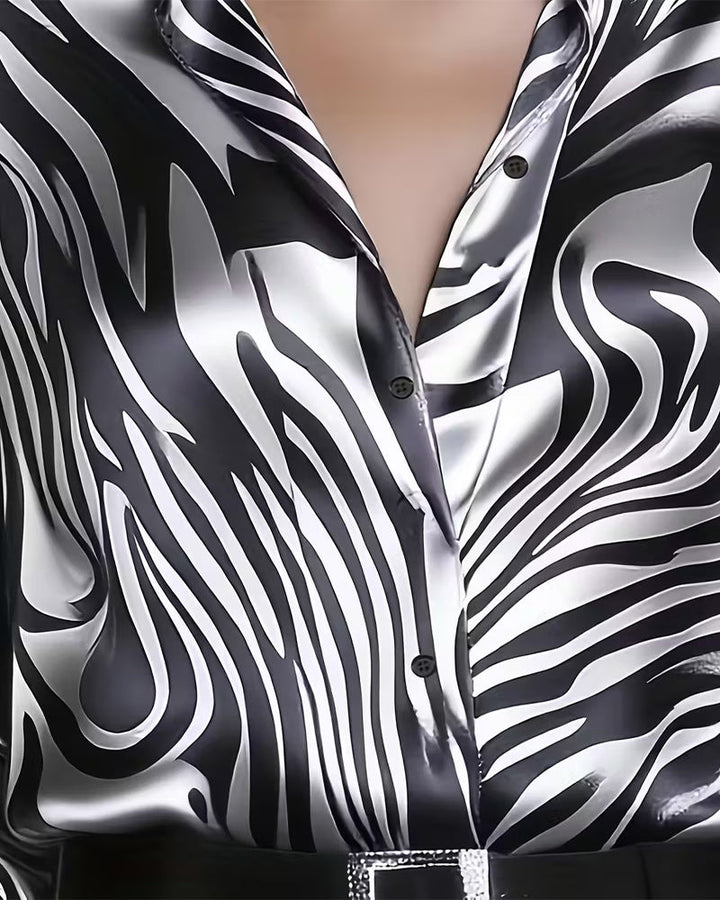 LUZIANA™ | CAMISA ZEBRA ELEGANTE