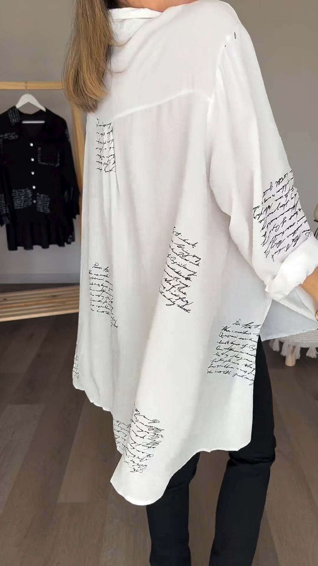 CAMISA LARGA CON BOTONES