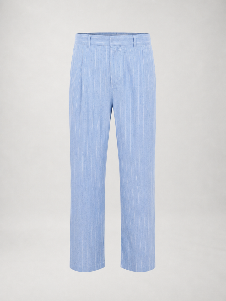 Pantalones de Lino a Rayas