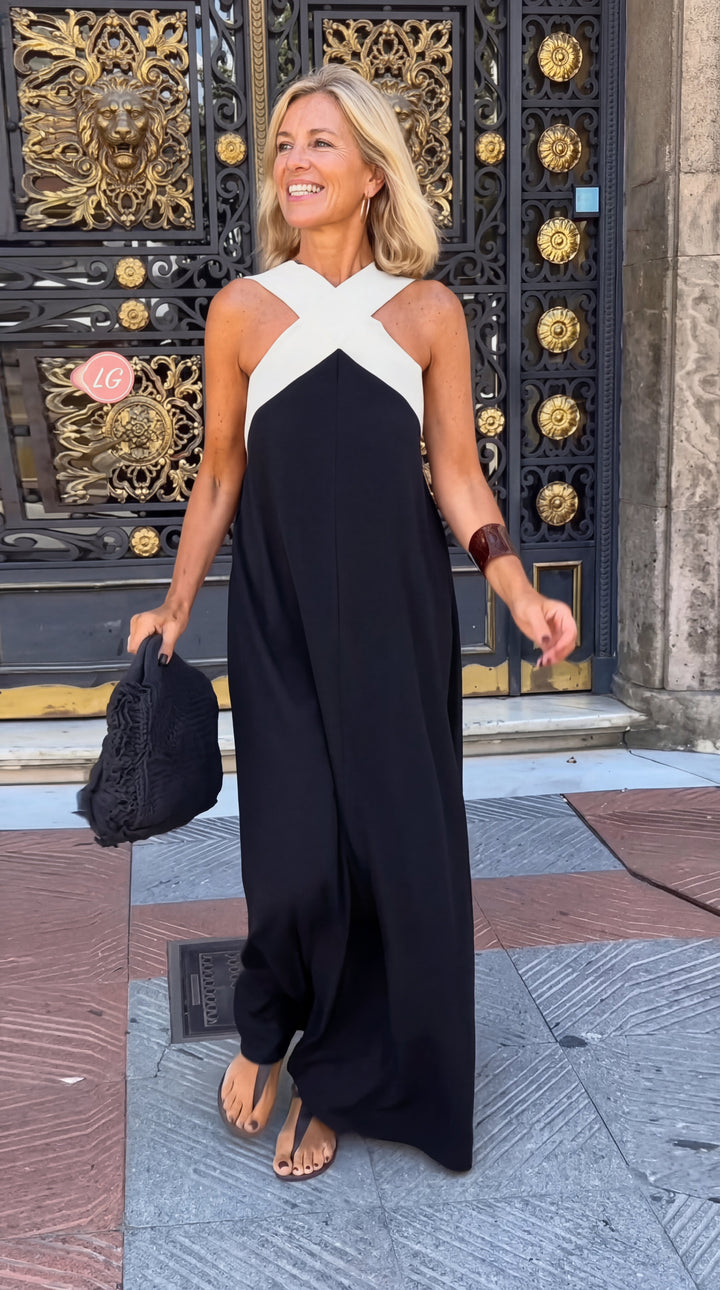 Delphine | Vestito con taglio incrociato + Sandali in omaggio