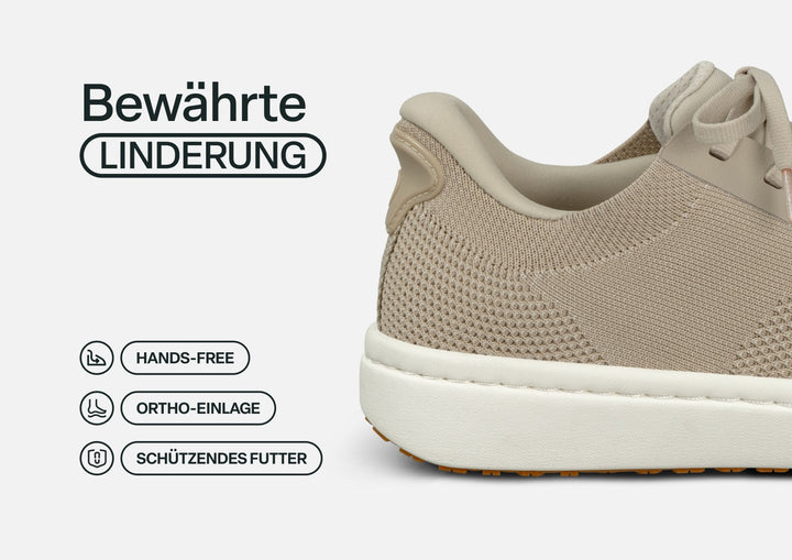 Lena - Beige Zapatilla ligera y cómoda para uso diario