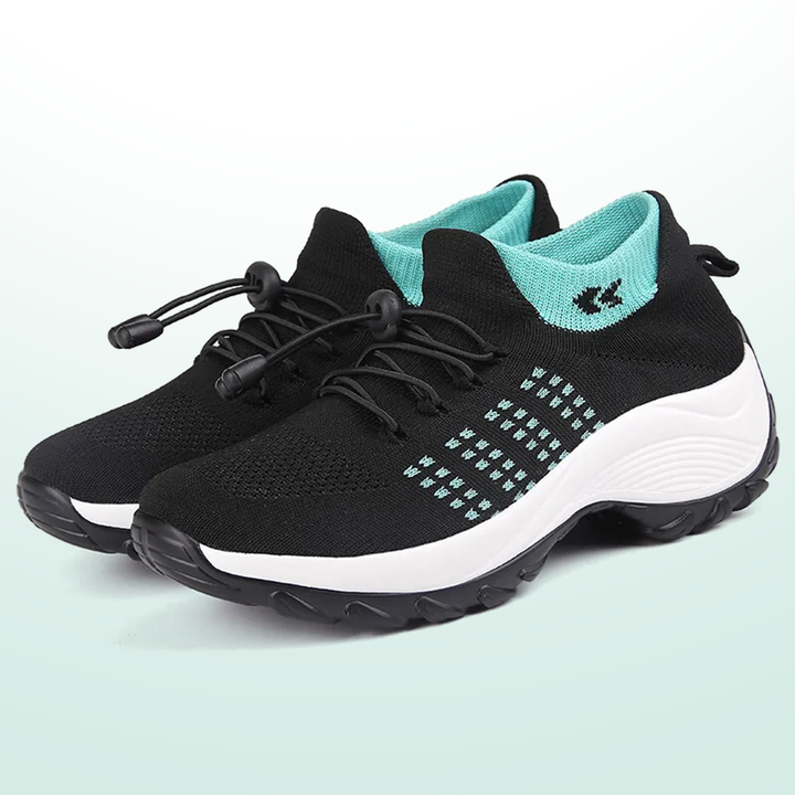 Ambulo zapatos ortopédicos de punto - verde y negro