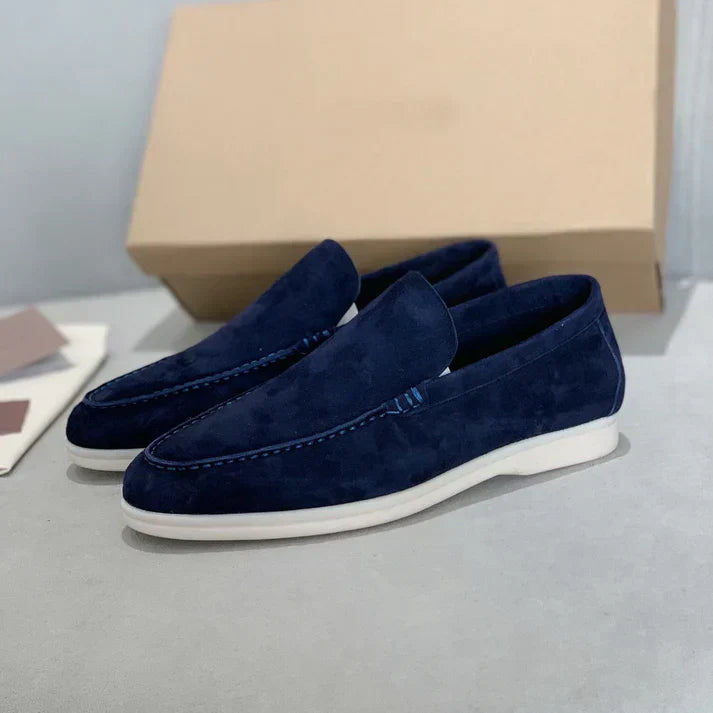 Enzo™ | Mocasines de ante con suela híbrida