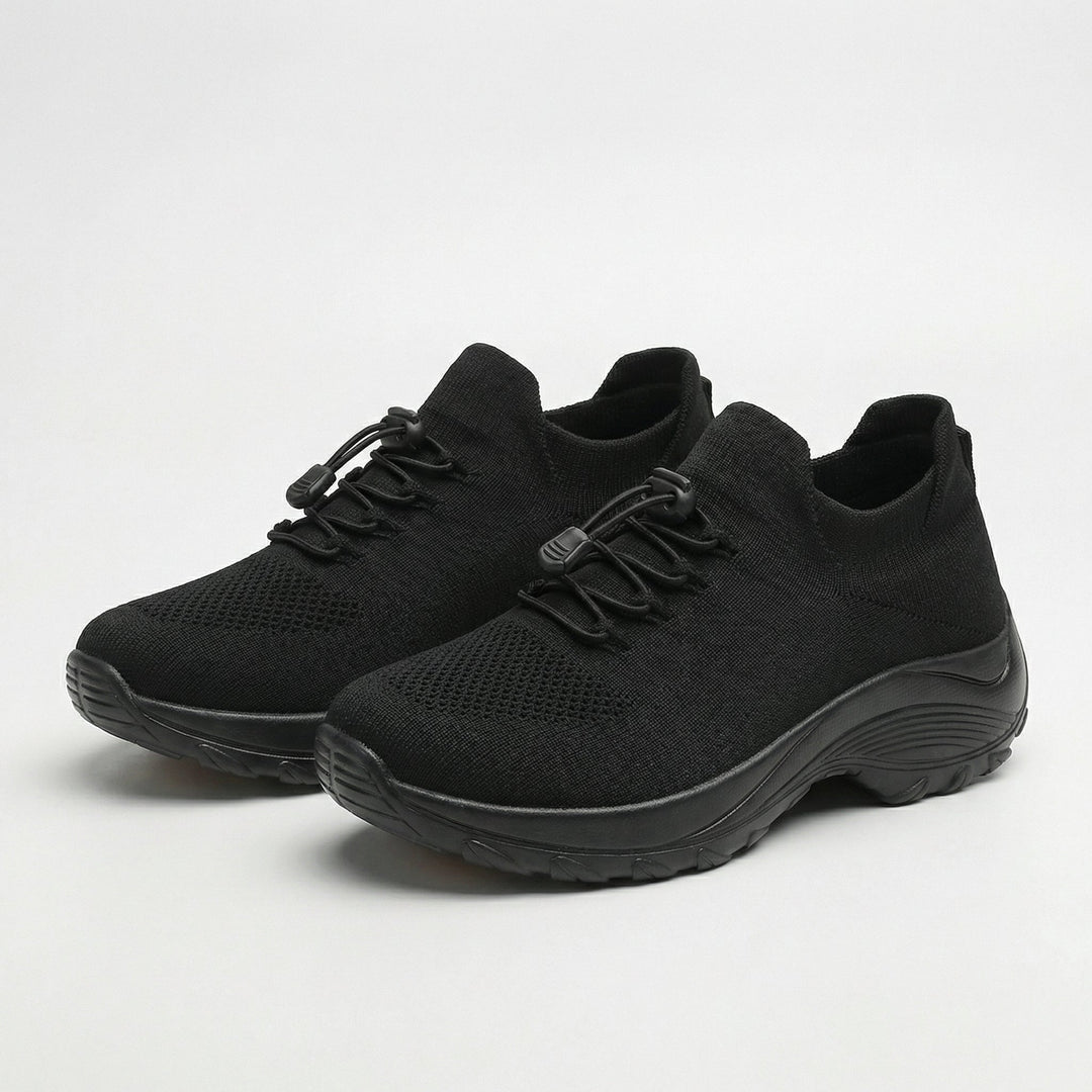Ambulo zapatos ortopédicos de tejido de punto - todo negro