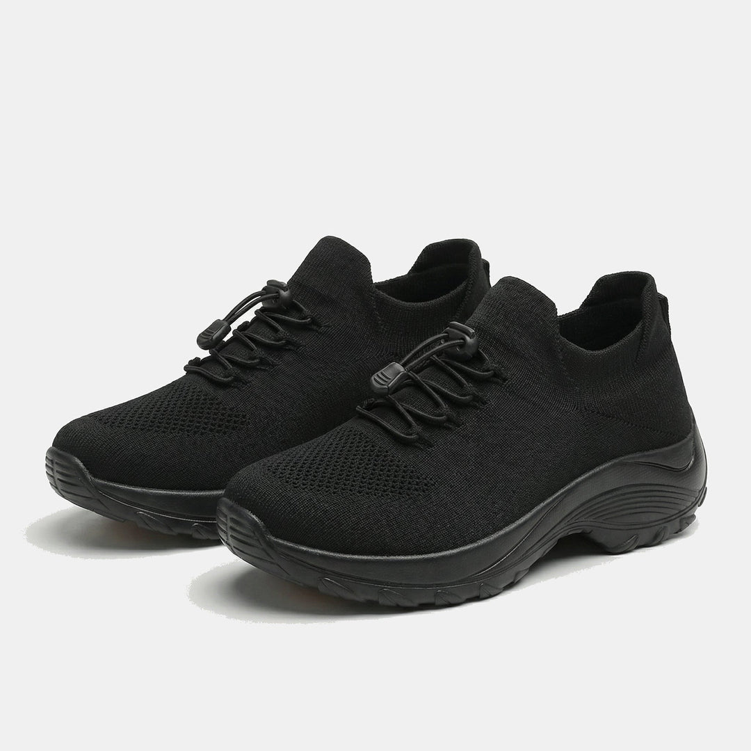 Ambulo zapatos ortopédicos de tejido de punto - todo negro