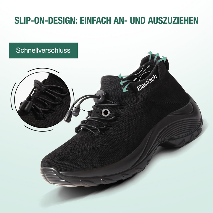 Ambulo zapatos ortopédicos de tejido de punto - todo negro