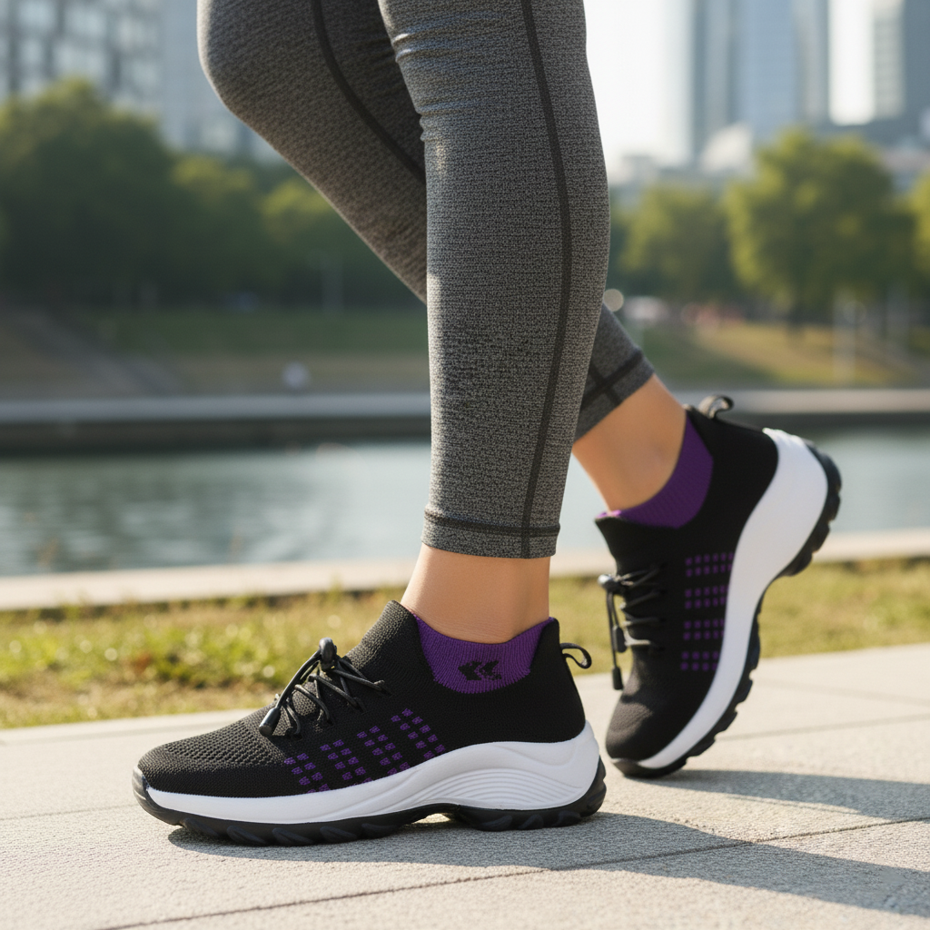 Scarpe ortopediche Ambulo in maglia - Viola e Nero