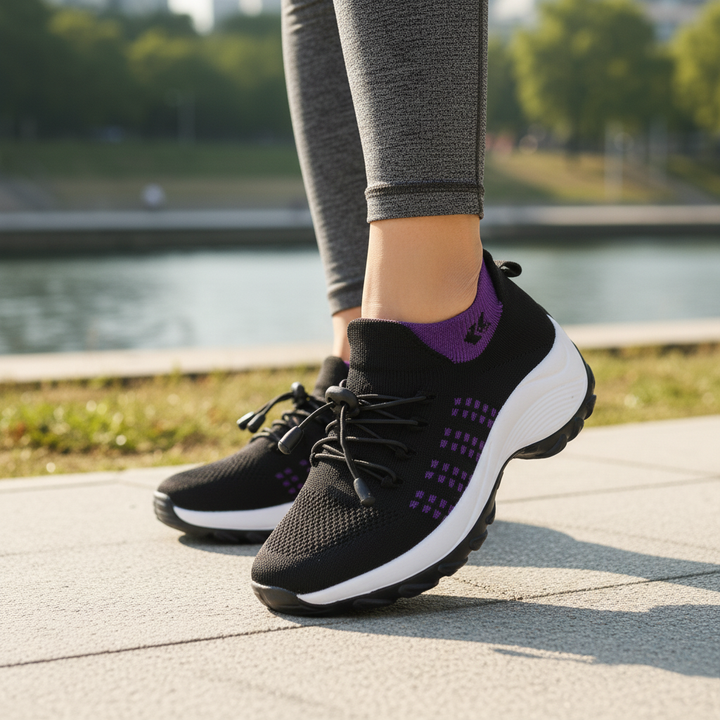 Scarpe ortopediche Ambulo in maglia - Viola e Nero