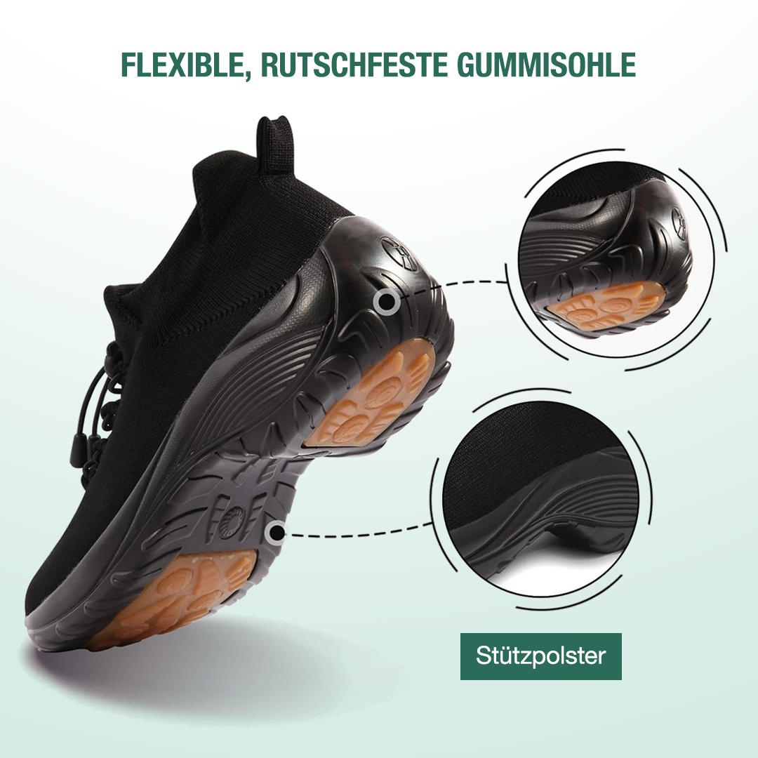 Ambulo zapatos ortopédicos de tejido de punto - todo negro